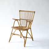 Fauteuil de bureau en rotin