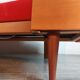 Daybed norvégien par Ekornes, en teck et tissu rouge, 1960
