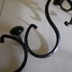 80 cm long wall coat door, made of wrought iron with 5 Suspensions in Bakelite - 70s