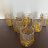 Set of 6 Murano glass glasses, handmade.