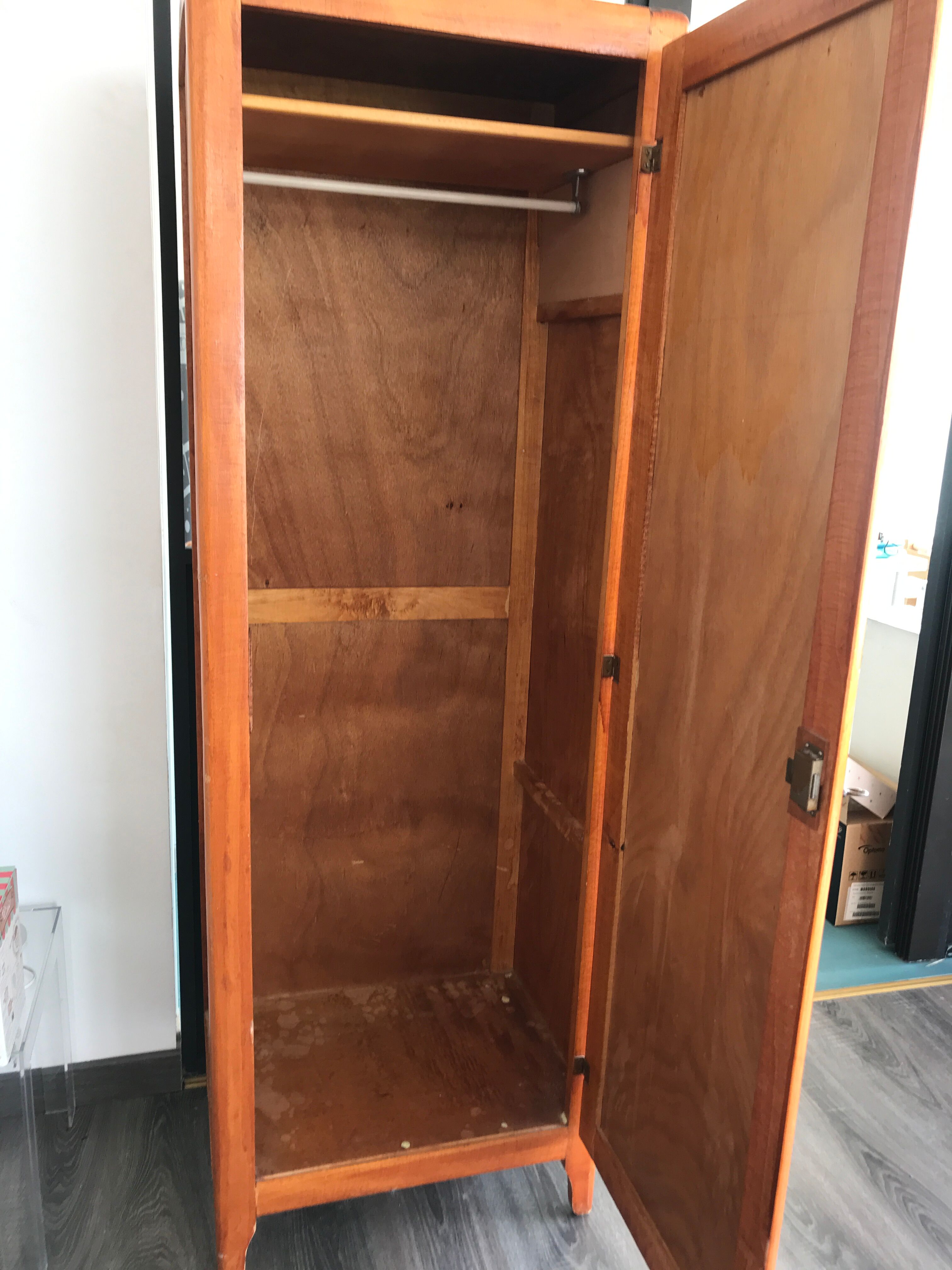 Parisian boarding school wardrobe vintage closet a door