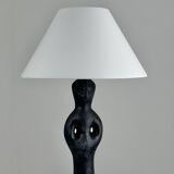 Lampe anthropomorphe en marbre noir vintage