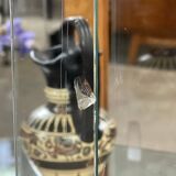 Art deco standing display case with glass slats