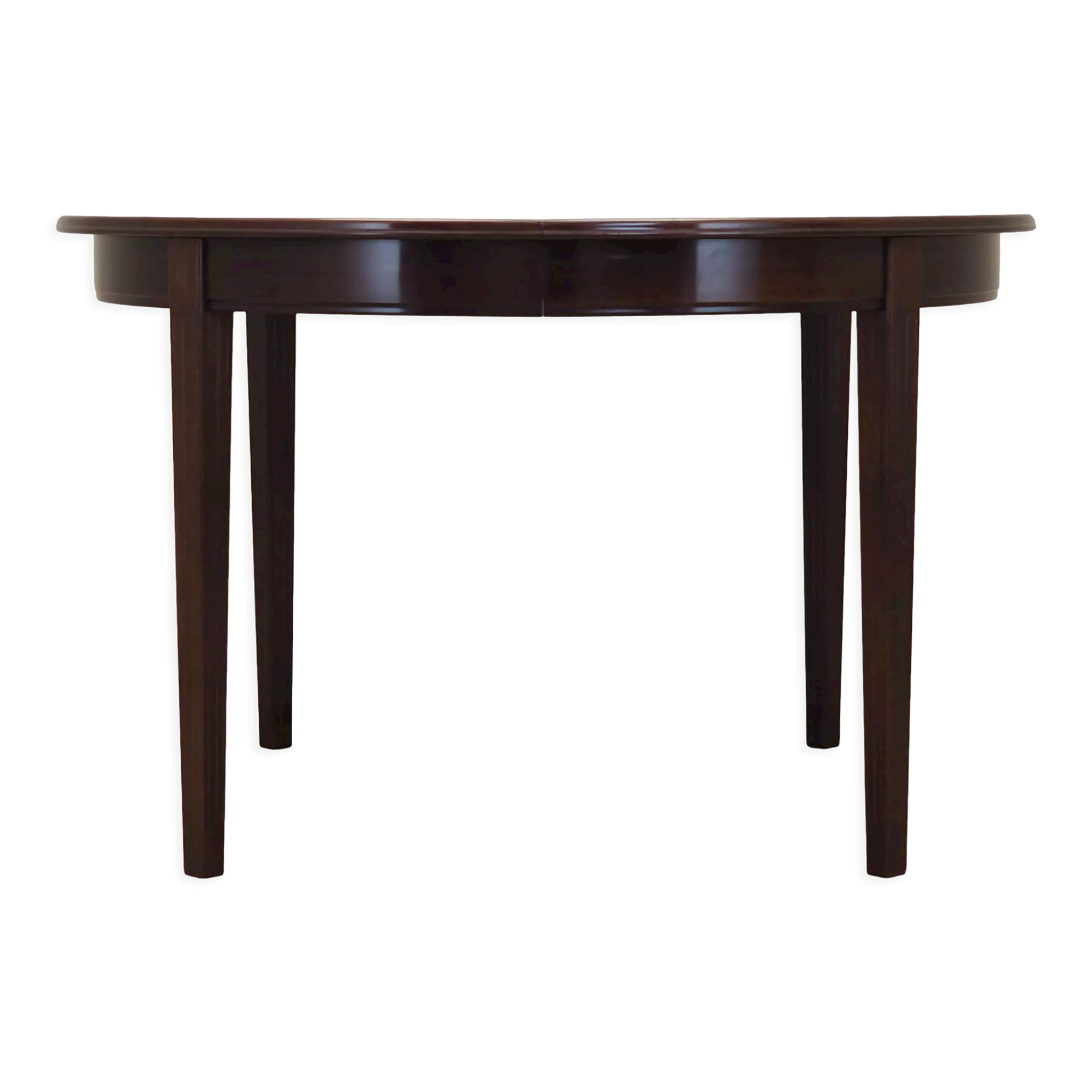 Round mahogany table, Danish design, 1970s, production: Denmark