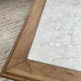 Walnut and marble bistro table 1890