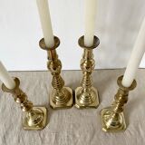 Old brass candlesticks England