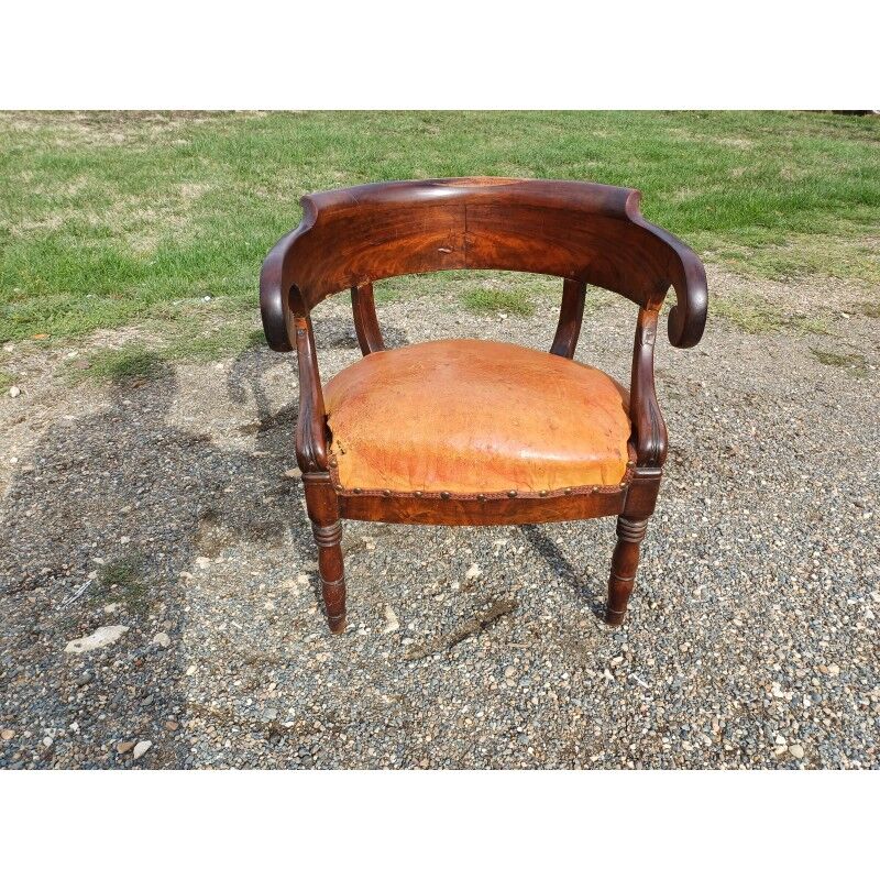 Fauteuil Empire 19ème Acajou