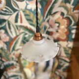 White opaline portable lamp