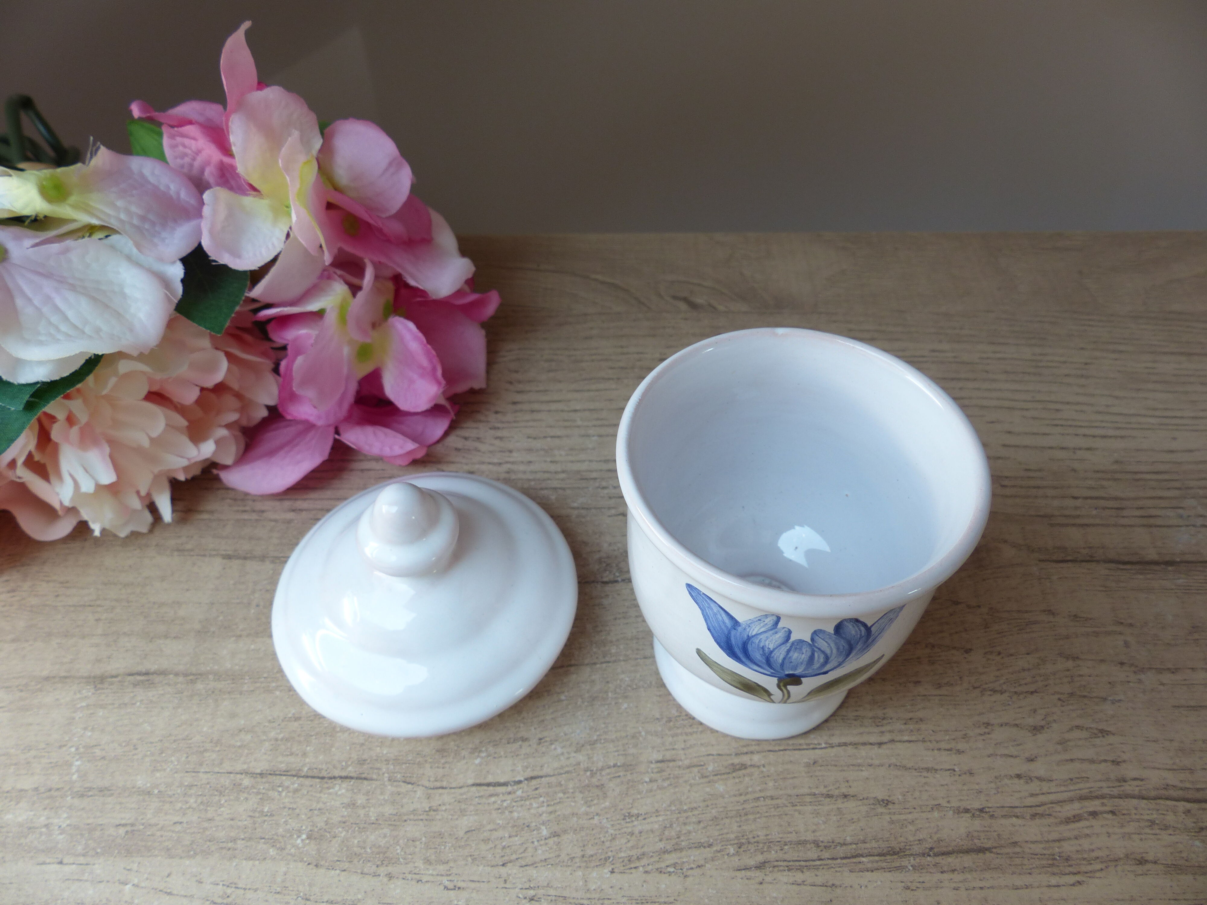 Faience of Biot small pot with herbs of Provence France