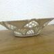 flared bowl white porcelain, lace-style openwork border