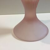 Old Corolle Vase in Pink Frosted Glass Vintage Italian Work Murano Empoli ??