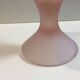 Ancien Vase Corolle en Verre Givré Rose Travail Italien Vintage Murano Empoli ??