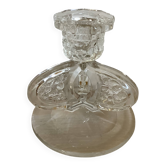 Bougeoirs fleurs ailes de papillon verre moulé