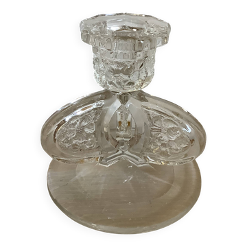 Candle holders flowers butterfly wings moulded glass