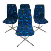 Set of four swivel dining chairs, Denmark 1960s