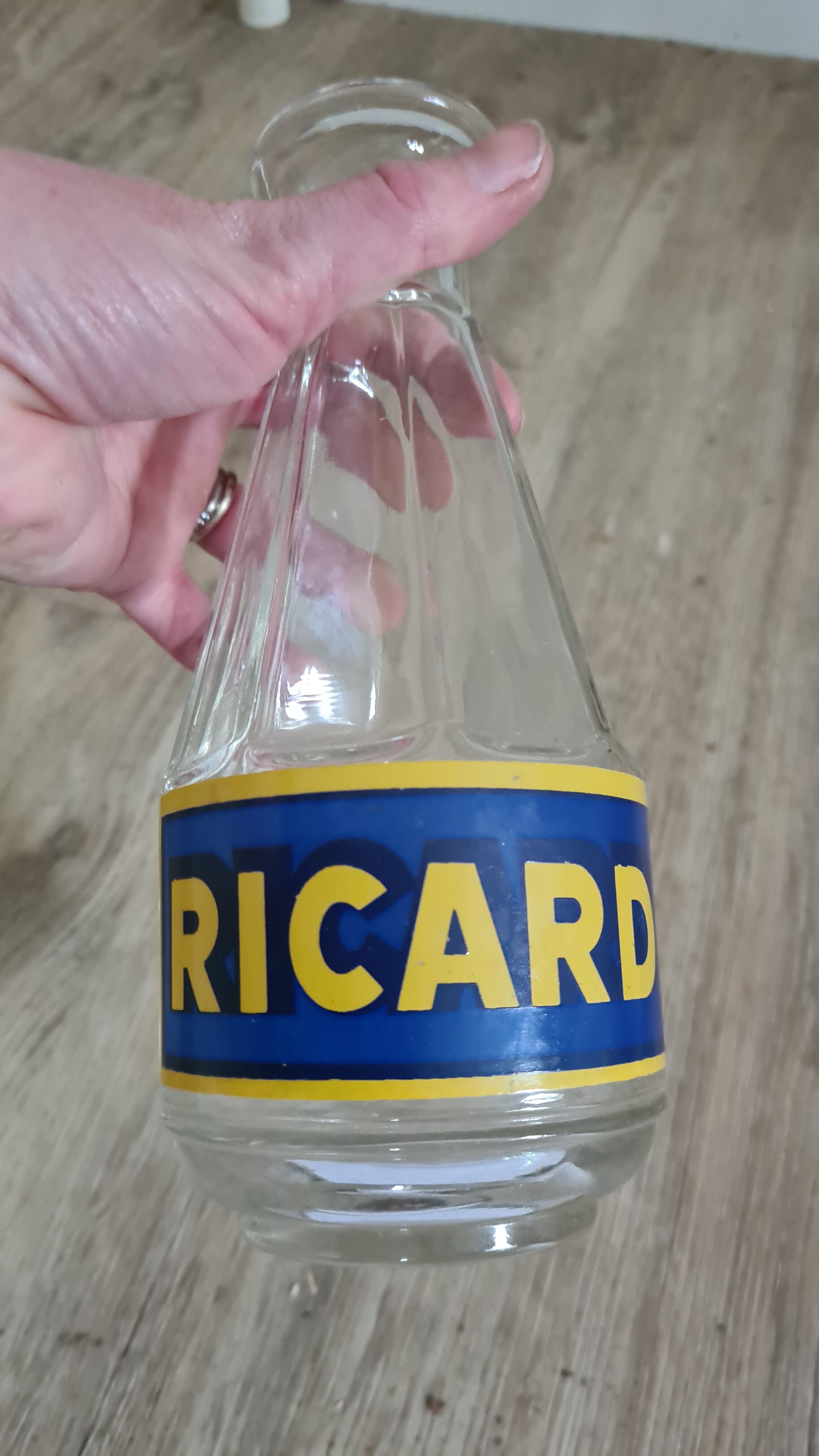 Old Ricard glass decanter, 1950