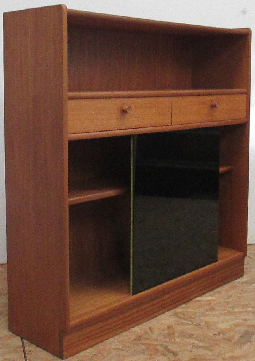 Small Yellow and Black glass furniture with sliding doors