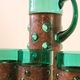 Vintage brutalist drinks set of green glass and patinated copper