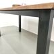 Solid oak dining table from the 70s with metal legs