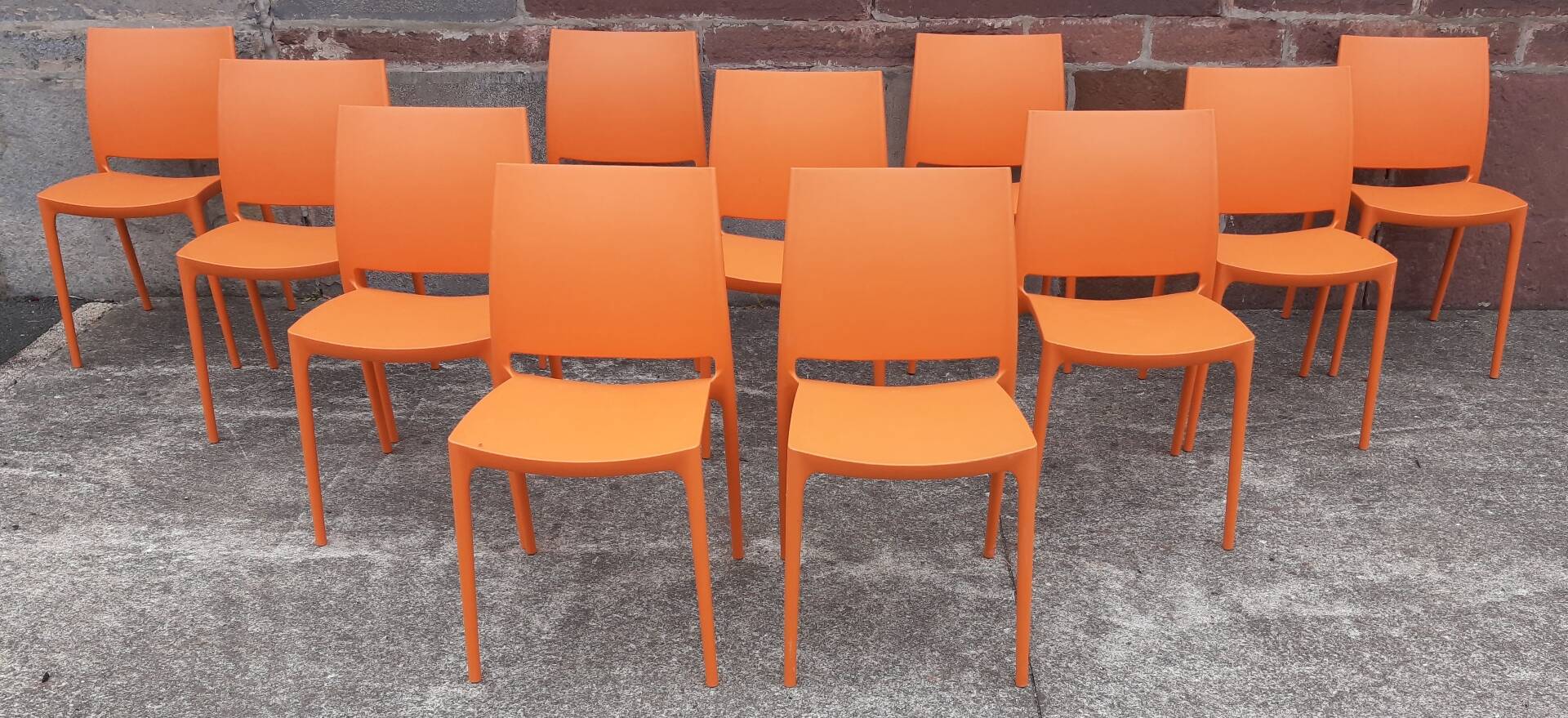 Chaises de jardin empilables (Lot de 11 chaises)