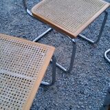 Set of 4 chairs cesca B32 Marcel Breuer Italian edition 1970
