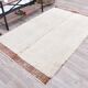 Tapis shaggy marocain en laine terracota, tapis turc en laine orange terracota