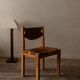 Vintage Maison Regain Pine & Cognac Leather Chair, France 1970s