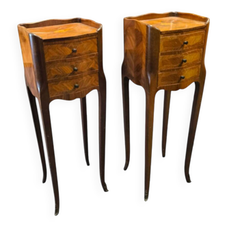 Pair of Louis XV style bedside tables