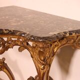Louis XV period console in gilded wood