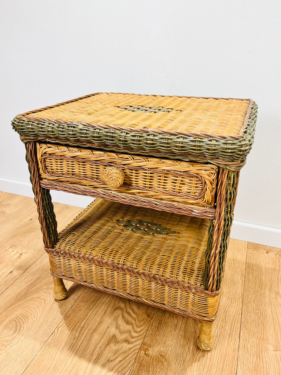 Rattan bedside