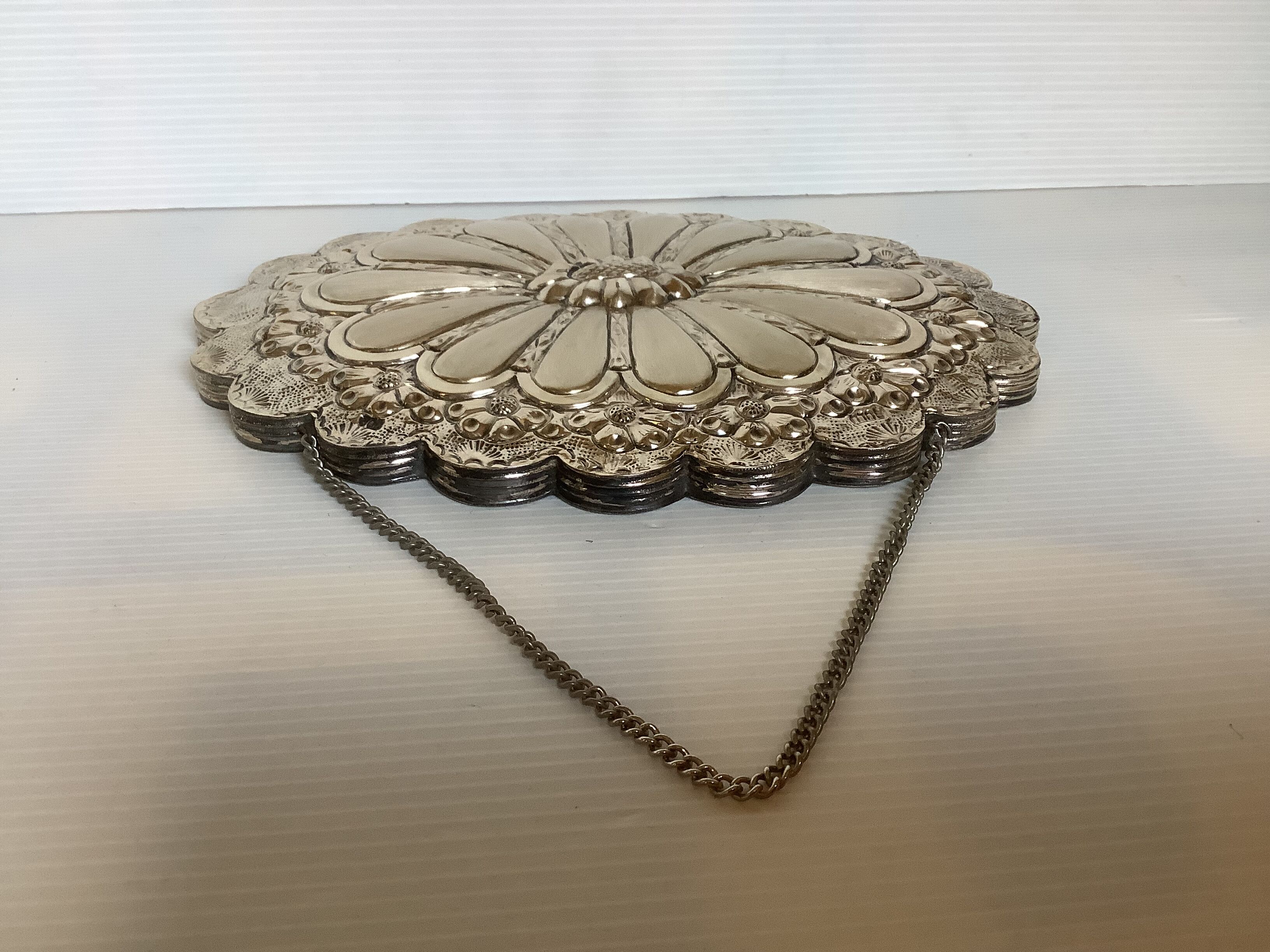 Bridal turkish mirror in silver