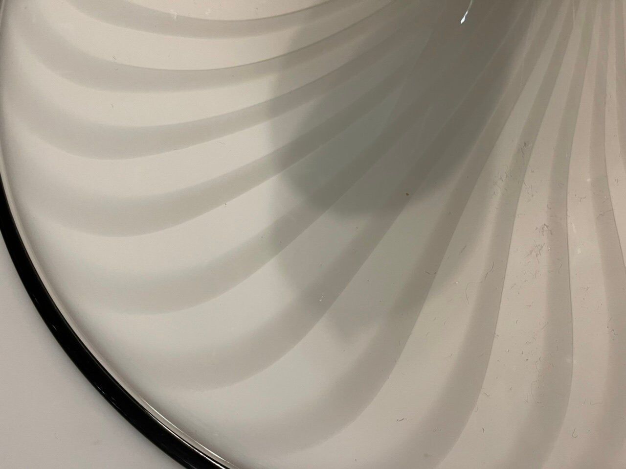 Italian black & white murano glass light pendant