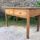 Farm table of the country Brièron (South Brittany) old with 2 drawers in chestnut.