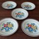 Flat plates set of five hbcm creil montereau decor cote d'argent