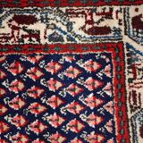 Vintage Indian carpet Seraband handmade 62cm x 124cm 1970s, 1C800