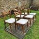 6 chaises scandinaves vintage 1960-70