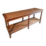 French 19th-century oak draper's table – Antique kitchen island console