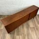 Enfilade scandinave vintage en teck avec 3 portes coulissantes, années 60