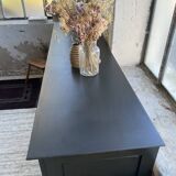 Brutalist black sideboard from the 60s