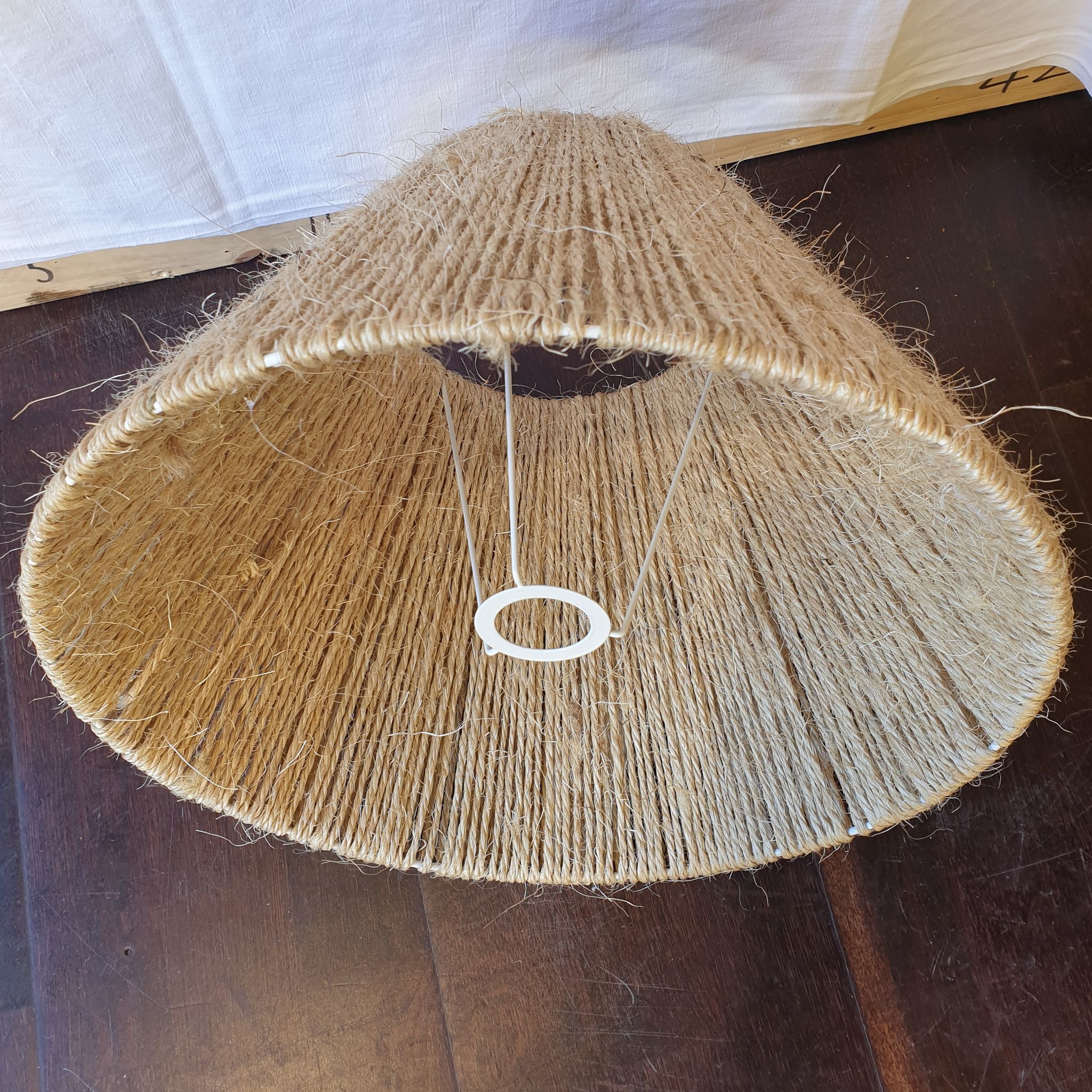 Abat-jour en corde naturelle diamètre 40 cm
