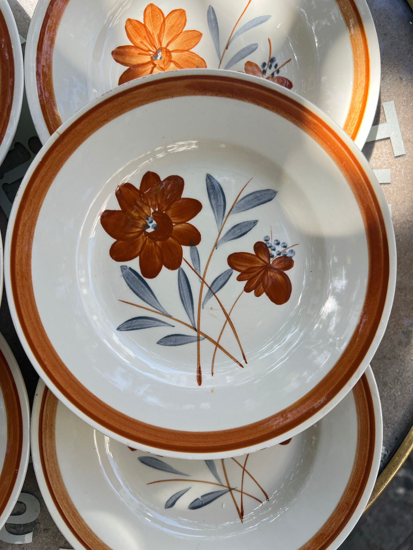 Gien - 6 dessert plates