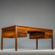 Danish executive desk in rosewood with black leather inlay from Søren Willadsen Møbelfabrik, 1960s