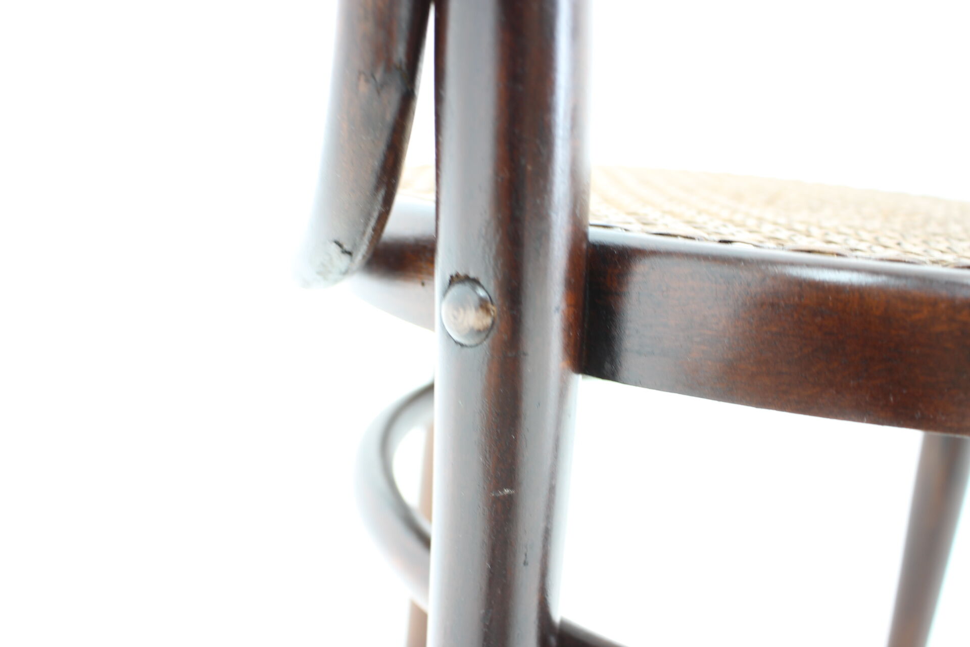 1930s Bentwood beech Chair with Pedig Seat, Austria