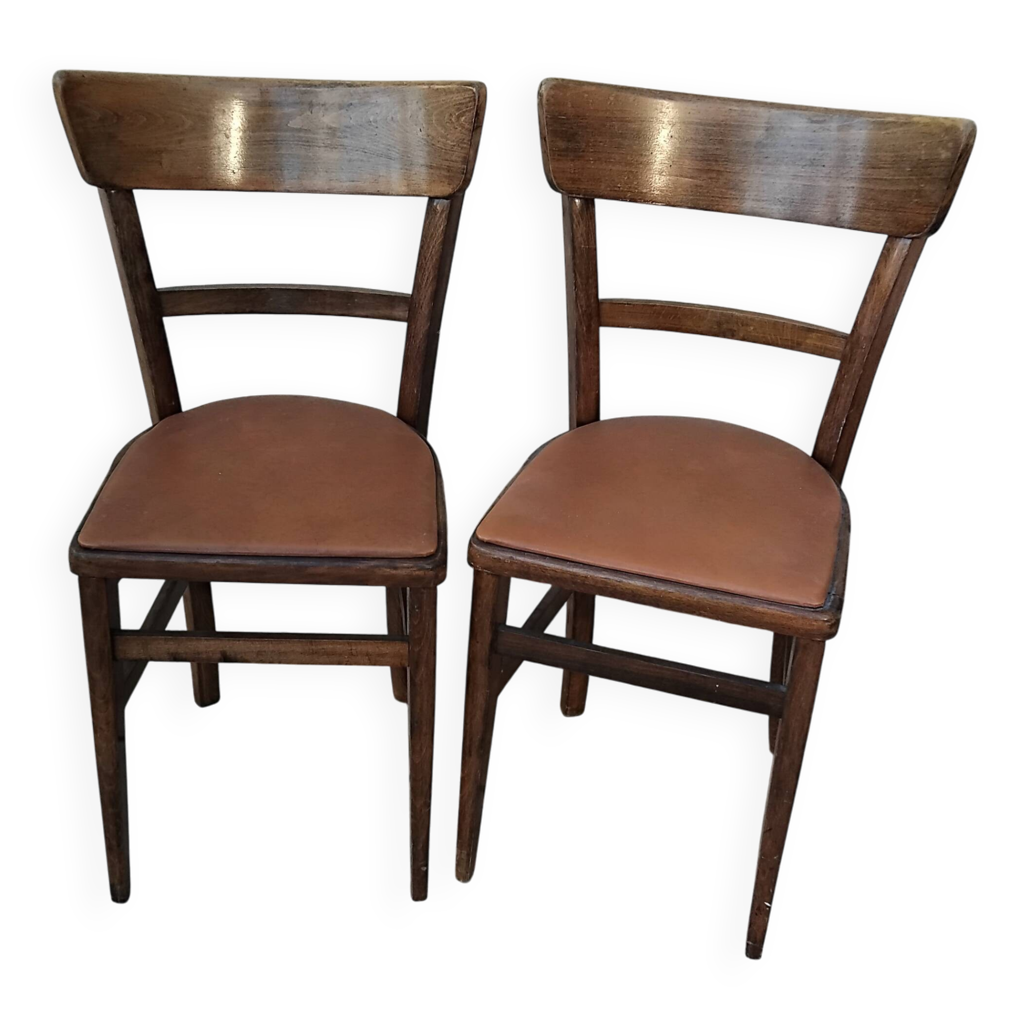 Pair of vintage bistro chairs in BAUMANN style