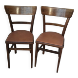 Pair of vintage bistro chairs in BAUMANN style