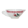 Gravy boat St Amand in ceramic, decoration of flowers, art deco, 1930, vintage French