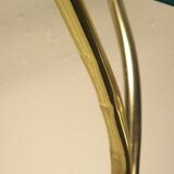 Tripod stand in gold metal and glass