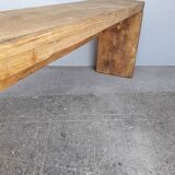 Vintage bench period 1960 old solid wood