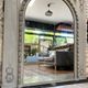 Important Antique Boiserie 176.5cm/158cm 19th Century Fireplace Mirror with Pitted Glass