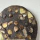 Ancient African mask Luba wood and shell